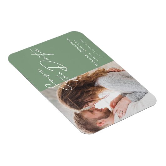 De eenvoudige Moderne Foto van de Typografie bewaa Magneet (Rechterzijde)