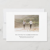 De eenvoudige Moderne Foto van de Typografie bewaa Save The Date (Achterkant)