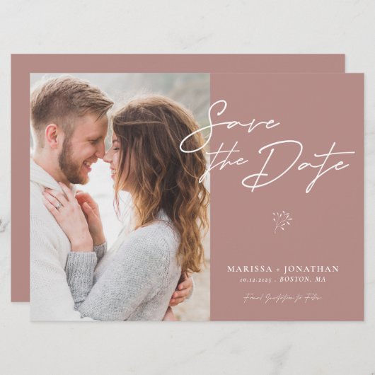 De eenvoudige Moderne Foto van het Manuscript spar (Voorkant / Achterkant)