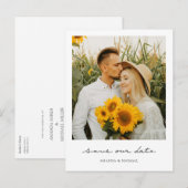 De eenvoudige Moderne Foto van het Manuscript spar Aankondigingskaart (Voorkant / Achterkant)