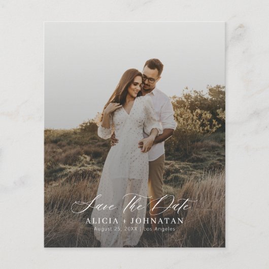 De eenvoudige moderne fotobruiloft van de begrotin (Voorkant)