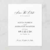 De eenvoudige moderne fotobruiloft van de begrotin flyer (Achterkant)