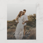 De eenvoudige moderne fotobruiloft van de begrotin flyer (Voorkant)