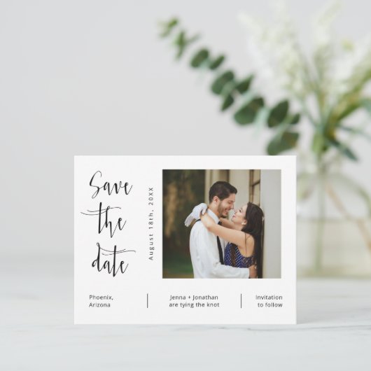 De eenvoudige Moderne Minimale Code van de Foto QR Briefkaart (Staand voorkant)