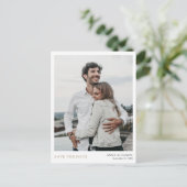 De eenvoudige Moderne Minimale Foto bewaart de Dat Aankondigingskaart (Staand voorkant)