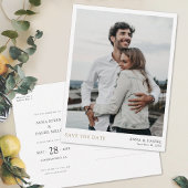 De eenvoudige Moderne Minimale Foto bewaart de Dat Aankondigingskaart