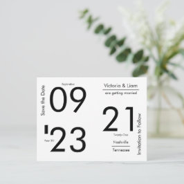 De eenvoudige Moderne Naam van de Typografie spare Aankondigingskaart