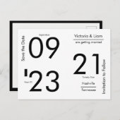 De eenvoudige Moderne Naam van de Typografie spare Aankondigingskaart (Voorkant / Achterkant)