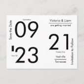 De eenvoudige Moderne Naam van de Typografie spare Aankondigingskaart (Voorkant)