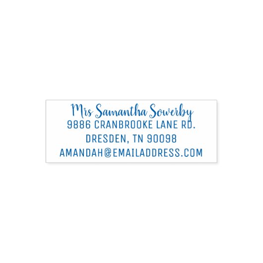 De eenvoudige Moderne Naam van het Manuscript van  Zelfinktende Stempel (Design)