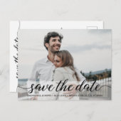 De eenvoudige Moderne sparen de Foto van het Verlo Briefkaart (Voorkant / Achterkant)