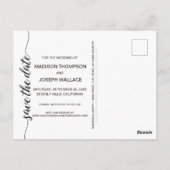 De eenvoudige Moderne sparen de Foto van het Verlo Briefkaart (Achterkant)