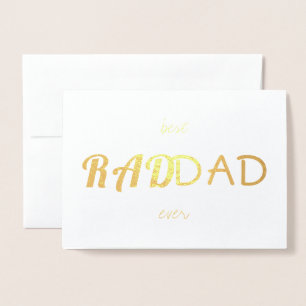 De eenvoudige moderne vader   RAD DAD Real Gold Fo Folie Kaarten