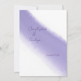 De eenvoudige Paarse Waterverf van de Calligrafie  Kaart