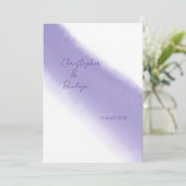 De eenvoudige Paarse Waterverf van de Calligrafie Kaart (Staand voorkant)