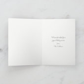 De eenvoudige Pijnbomen blozen, het Wenskaart van Feestdagen Kaart (Binnen)