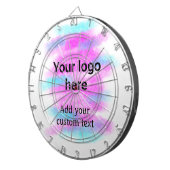 De eenvoudige rode pi waterverf voegt uw logo doua dartbord (Voorkant Rechts)