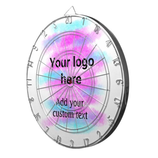 De eenvoudige rode pi waterverf voegt uw logo doua dartbord (Voorkant Rechts)