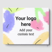 De eenvoudige rode pi waterverf voegt uw logo doua gastenboek (Achterkant)