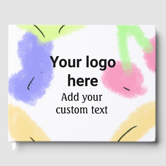 De eenvoudige rode pi waterverf voegt uw logo doua gastenboek (Voorkant)