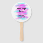 De eenvoudige rode pi waterverf voegt uw logo doua handwaaier (Achterkant)