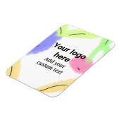 De eenvoudige rode pi waterverf voegt uw logo doua magneet (Linkerzijde)