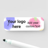 De eenvoudige rode pi waterverf voegt uw logo doua naamplaatje (In situ)