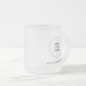 De eenvoudige Sjabloon voegt de Moderne Tekst van  Matglas Koffiemok (Voorkant rechts)