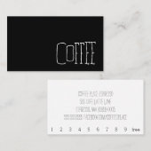 De eenvoudige Stempel van de Koffie van de Klantenkaartje (Voorkant / Achterkant)