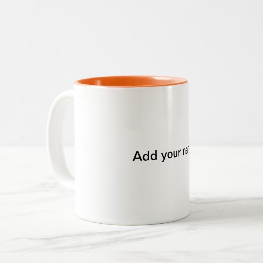 de eenvoudige stevige kleur voegt de Mok van het n (Voorkant links)