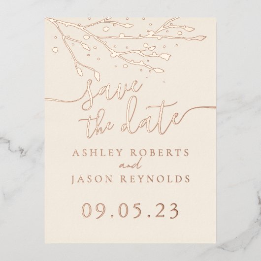 De eenvoudige Tak bewaart de Kaart van de Datum (Voorkant)