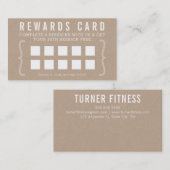 De eenvoudige tekst minimaal trendy kraftpapier klantenkaartje (Voorkant / Achterkant)