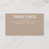 De eenvoudige tekst minimaal trendy kraftpapier klantenkaartje (Achterkant)