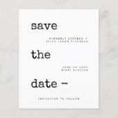 De eenvoudige typografische bruiloft van de begrot flyer (Voorkant)