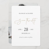 De eenvoudige Volledige Foto sparen de Datum nodig Save The Date (Voorkant / Achterkant)