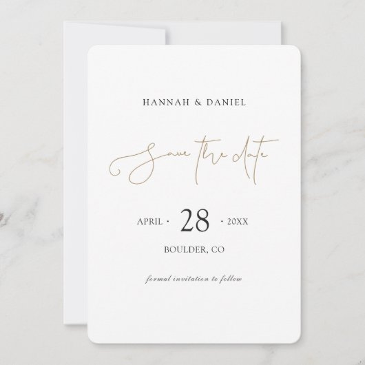 De eenvoudige Volledige Foto sparen de Datum nodig Save The Date (Voorkant)