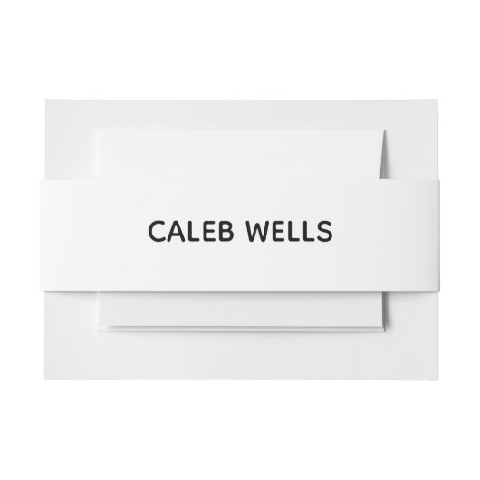 De eenvoudige witte aantrekkingskracht van de wins uitnodigingen wikkel (Voorkant Voorbeeld)