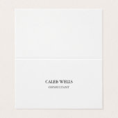 De eenvoudige witte aantrekkingskracht van de wins visitekaartje (Buitenkant ongevouwen)