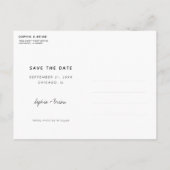 De eenvoudige Witte Rand van het Ontwerp van de Fo Aankondigingskaart (Achterkant)