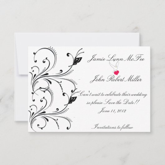 De eenvoudige Witte Zwarte Rol van de Boefvlieg sp Save The Date (Voorkant)