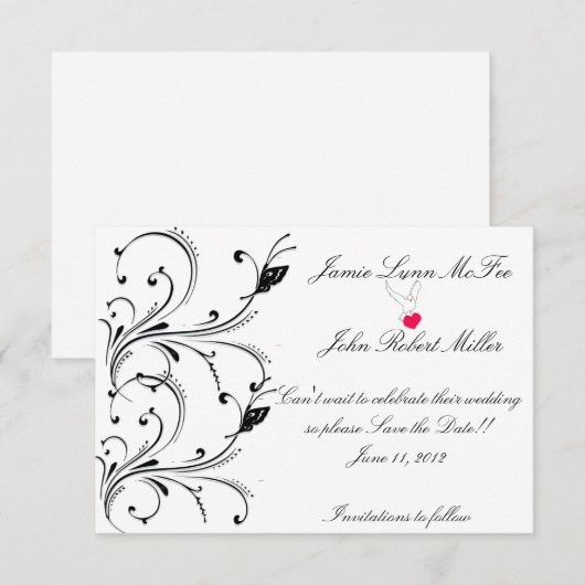 De eenvoudige Witte Zwarte Rol van de Boefvlieg sp Save The Date (Voorkant / Achterkant)