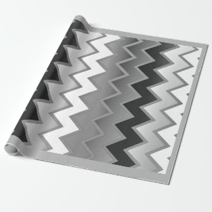 De eenvoudige ZigZag - Monochroom Cadeaupapier