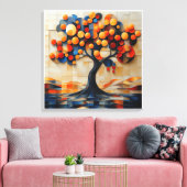 De eenzame boom canvas afdruk (Insitu (Woonkamer))