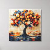 De eenzame boom canvas afdruk (Voorkant)