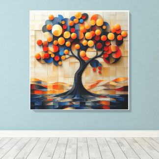 De eenzame boom canvas afdruk