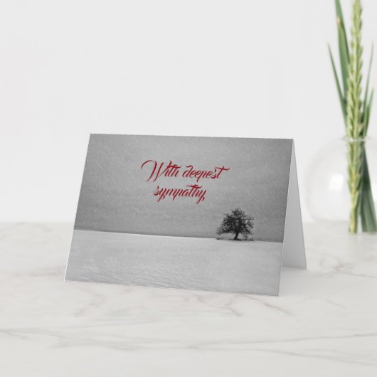 De eenzame boom - met diepste sympathie kaart (Voorkant)