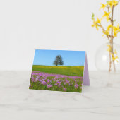 De eenzame Horizon van de Boom bloeit de Lege Kaart (Gele Bloem)