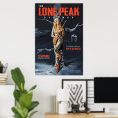 De eenzame piek stilte Retro Ski Pinup film Poster (Thuiskantoor)