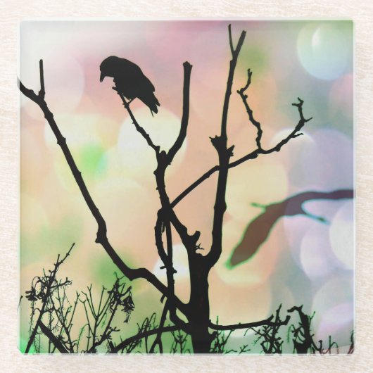 De eenzame rij glazen onderzetter (Voorkant)