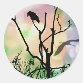 De eenzame rij ronde sticker